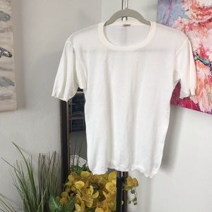 Malo White Crewneck Top